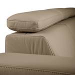 Ecksofa Pable Echtleder Maer: Taupe - Longchair davorstehend rechts