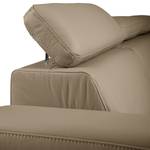 Ecksofa Pable Echtleder Maer: Taupe - Longchair davorstehend rechts