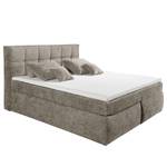 Boxspring Lizzo Chenille Leyla: Steengrijs - 200 x 200cm