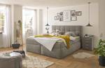 Boxspring Lizzo Chenille Leyla: Steengrijs - 200 x 200cm