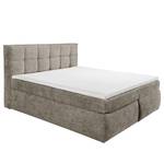 Boxspringbett Lizzo Chenille Leyla: Steingrau - 200 x 200cm