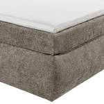 Boxspring Lizzo Chenille Leyla: Steengrijs - 200 x 200cm