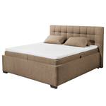 Boxspring Cornola Platweefsel Norana: Bruin - 180 x 200cm