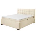 Lit boxspring Cornola Tissu Norana: Sablé - 160 x 200cm