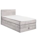 Boxspringbett Harvi Cordstoff Zuri: Silber - 120 x 200cm