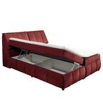 Lit boxspring Hodela Tissu chenille Aponi: Bordeaux - 160 x 200cm