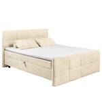 Lit boxspring Cucche Velours côtelé Zuri: Crème - 160 x 200cm