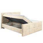 Lit boxspring Cucche Velours côtelé Zuri: Crème - 160 x 200cm