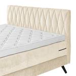 Lit boxspring Neuela Tissu chenille Aponi: Crème