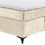 Lit boxspring Fasella Tissu chenille Aponi: Crème - 140 x 200cm