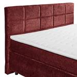 Lit boxspring Fasella Tissu chenille Aponi: Bordeaux - 180 x 200cm