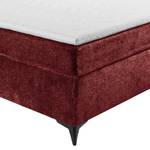 Lit boxspring Fasella Tissu chenille Aponi: Bordeaux - 180 x 200cm