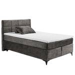 Lit boxspring Fasella Tissu chenille Aponi: Graphite - 140 x 200cm