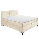 Lit boxspring Fasella Tissu chenille Aponi: Crème - 180 x 200cm