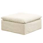 Polsterhocker BUCKSTON Flachgewebe Nadira: Creme