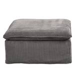 Gestoffeerde hocker Buckston Corduroy Zuri: Grijs