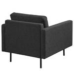 Fauteuil LANDOS Structuurstof Foxy: Zwart