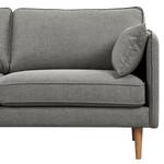 Ecksofa Granitic Flachgewebe Nadira: Grau - Longchair davorstehend links