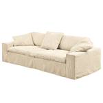 3-Sitzer Sofa BUCKSTON Cordstoff Zuri: Creme