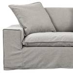 3-Sitzer Sofa Buckston Flachgewebe Nadira: Hellgrau