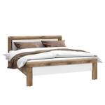 Bedframe Tebere hoogglans wit/tin-eikenhouten look