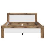 Bedframe Tebere hoogglans wit/tin-eikenhouten look