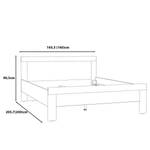 Bedframe Tebere hoogglans wit/tin-eikenhouten look