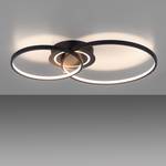LED-plafondlamp Asmina ijzer / aluminium - 2 lichtbronnen - Zwart