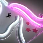 LED-kinderkamerlamp Neon-Unicorn polyester PVC - 1 lichtbron