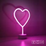 Lampe enfant LED Neon-Herz - Type B Polyester PVC - 1 ampoule