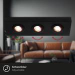 LED-Deckenleuchte Morco 3-flammig Aluminium - Schwarz