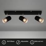 Plafondlamp Kolo 3 lichtbronnen aluminium - zwart/zilverkleurig