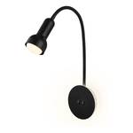 LED-wandlamp Veta aluminium - Zwart