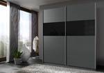 Armoire à portes coulissantes Bramfeld 1 Verre - Graphite / Noir - Largeur : 135 cm