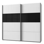 Armoire à portes coulissantes Bramfeld 2 Verre - Blanc / Noir - 270 x 208 cm