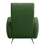 Fauteuil Vains Bouclé Stof Basima: Donkergroen - Zonder hocker