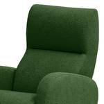 Fauteuil Vains Bouclé Stof Basima: Donkergroen - Zonder hocker