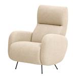 Fauteuil Vains Tissu Bouclé Basima: Beige - Sans repose-pieds