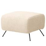 Gestoffeerde hocker Vains Bouclé Stof Basima: Beige