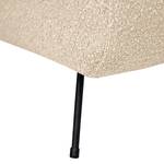 Gestoffeerde hocker Vains Bouclé Stof Basima: Beige