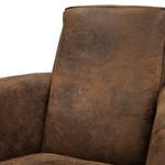 Fauteuil Himos fluweel - Microvezel Goda: Chocoladebruin - Chrome - Zonder hocker