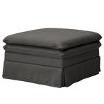 Gestoffeerde hocker Dailman Geweven stof Haiba: Antracietkleurig - 80 x 80 cm