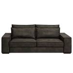 3-Sitzer Sofa Gurabo Microfaser Yaka: Schwarz-Braun