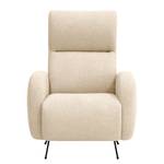 Sessel Vains Bouclé Stoff Basima: Beige - Mit Hocker