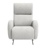 Fauteuil Vains Bouclé Stof Basima: Lichtgrijs - Met hocker