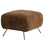 Fauteuil Vains Microfibre Goda: Marron chocolat - Avec repose-pieds