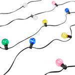 LED-Lichterkette RAINBOW BULBS Polyester / Polystyren - Mehrfarbig