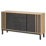 Sideboard Nomi Schwarz / Eiche Artisan Dekor