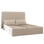 Letto imbottito Sahalie Tessuto Sabira: beige - 140 x 200cm