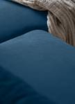 Canapé d’angle Sagata II Velours côtelé Onika: Bleu - Méridienne longue à gauche (vue de face)